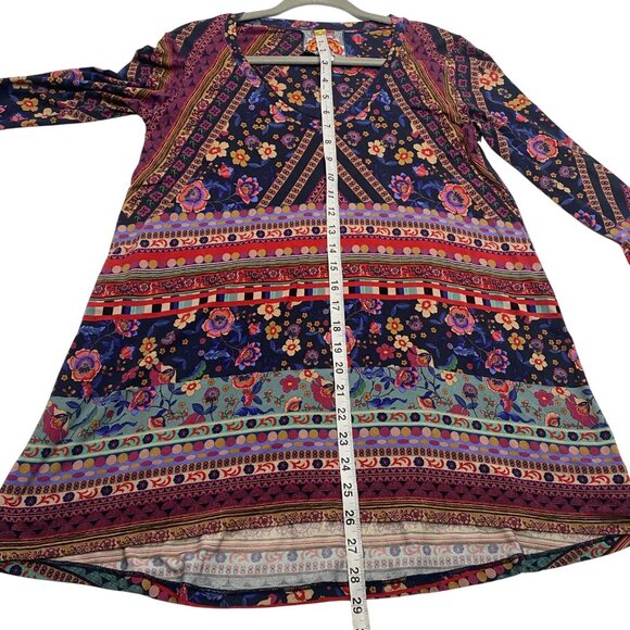 Johnny Was Cruz Boho Floral V-Neck Tunic Top S Viscose bamboo stretch jersery - Picture 8 of 8